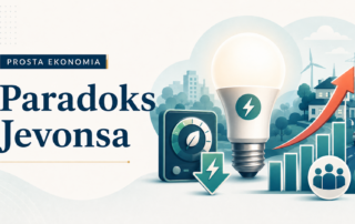 Paradoks Jevonsa jako sytuacja, w której większa efektywność może prowadzić do większego zużycia zasobu.